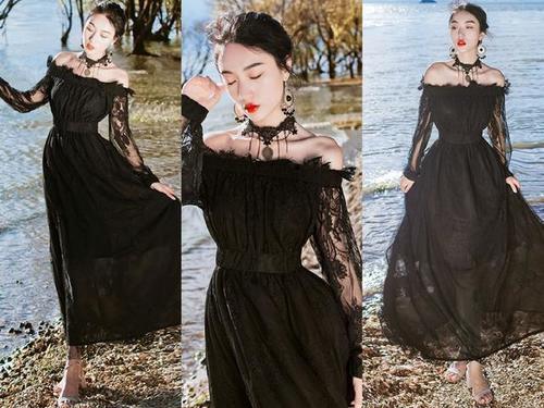 全黑的连衣裙配什么鞋？搭配各种高跟鞋，轻松显高好优雅了！