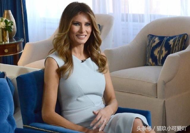 年近50岁的梅拉尼娅:图五风姿绰约，不愧是美国第一夫人