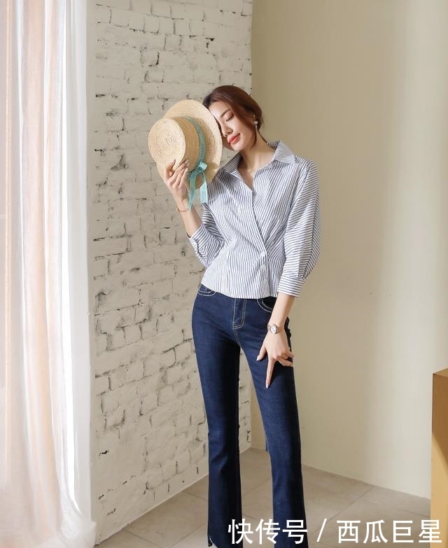  『展现』韩版修身牛仔裤穿出气质魅力，展现一个清新时尚的自己