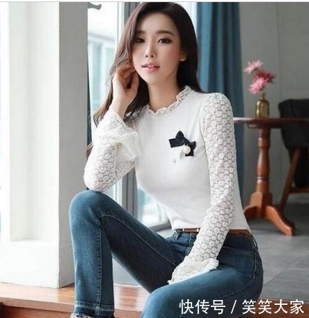 气质■气质美女紧身牛仔裤，时尚的穿衣搭配，尽显时尚潮流范！