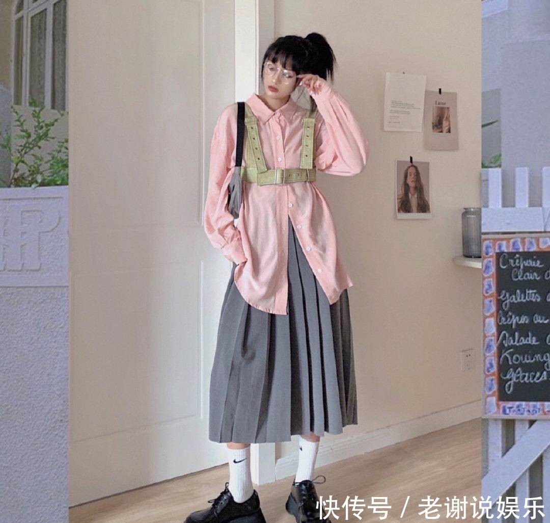 「前卫」女生不要总穿“打底裤”,试试这么搭,淑女又显高