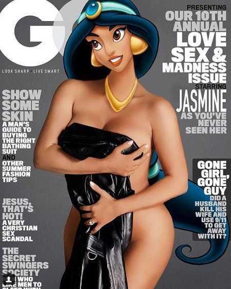 迪士尼公主登上杂志封面，冷艳性感惹眼球，最后一个美人是谁呢？