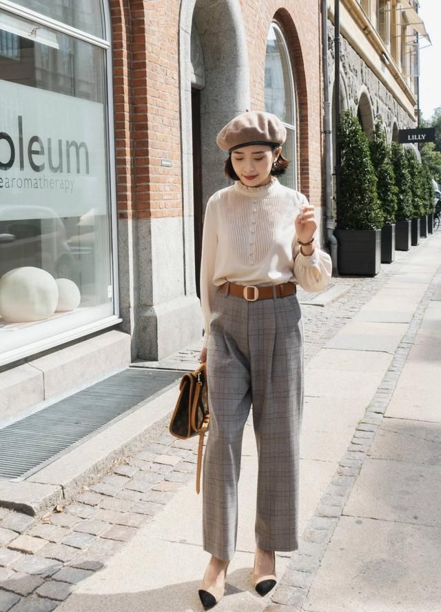  [专属]春季优雅的“知性风”显瘦穿搭，衬衣+高腰裤，打造你的专属美