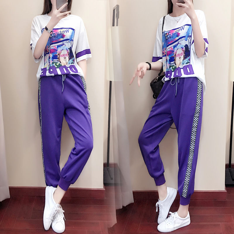 高跟鞋扔了吧!立秋特推:萝卜裤套装，视觉腿长2米，配小白极美