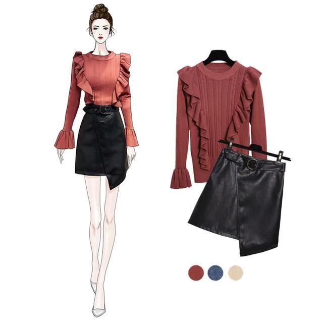 霜降了，裙子可以收起来了，看看这12款晚风套装，洋气又美嫩