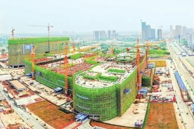 荆州中心医院荆北新院项目部分主体结构已封顶