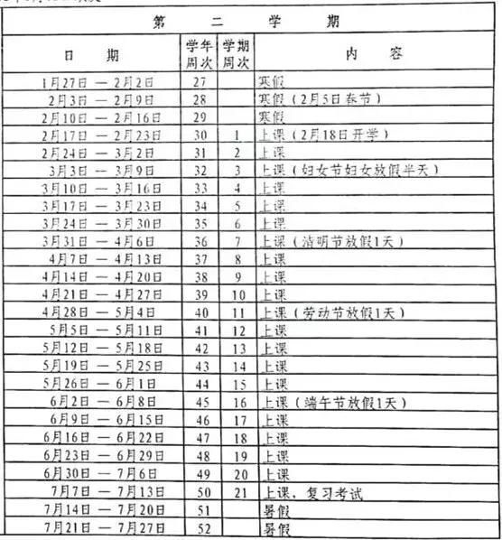 清远市教育局公布新学年中小学校校历 2018暑