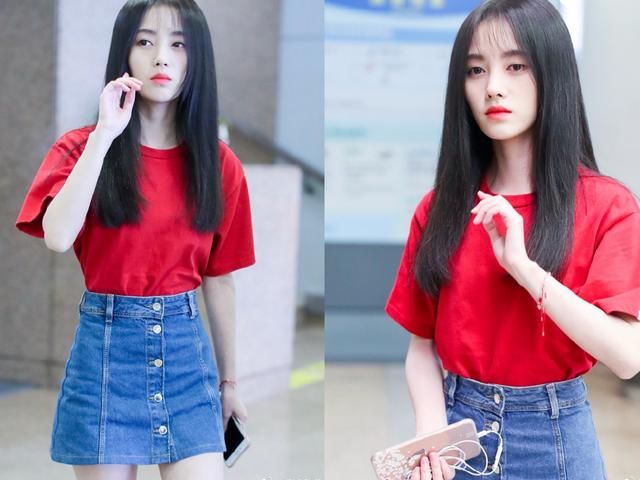 鞠婧祎真会玩，身上扣子越穿越多，小个子还能这么穿？