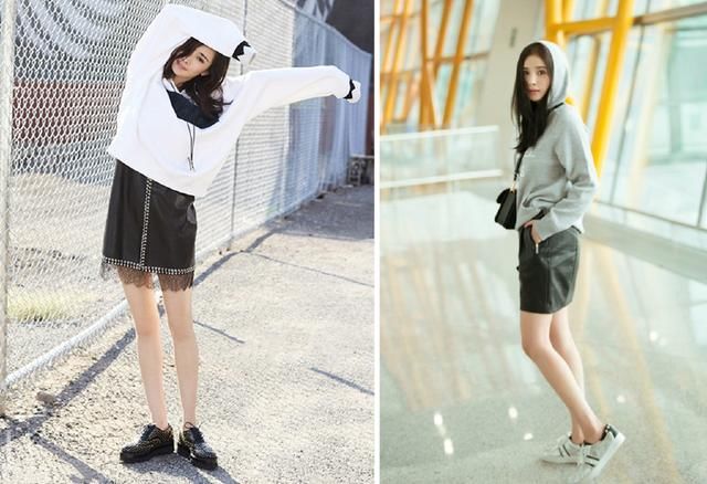 杨幂终于不再硬凹，两件针织衫穿出清新温婉风，机场照美出新高度