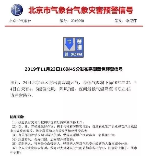  在路上■紧急预警！北京气温直降10℃！大风、寒潮就在路上！