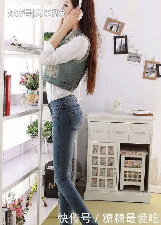  『美女』简约气质的牛仔裤美女，尽显浪漫魅力！