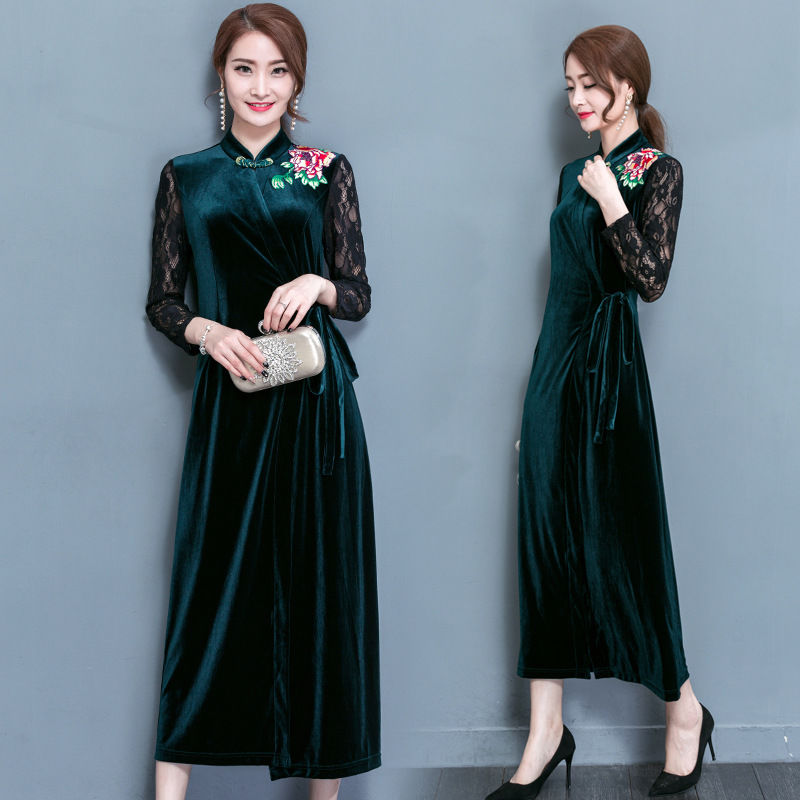 秋季旗袍上新了，款款优雅迷人，我给婆婆买了3件