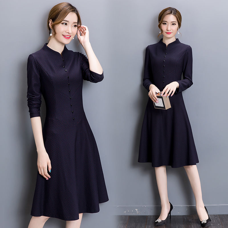 2018年妈妈都想穿的几款秋装连衣裙，穿着年轻又有活力