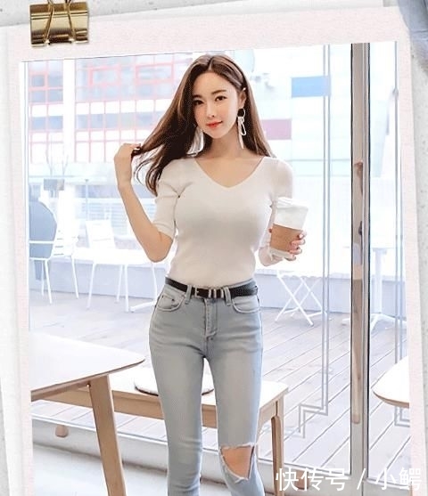 『美女』牛仔裤舒适又百搭,穿起来很自由,尽显时尚女人气质