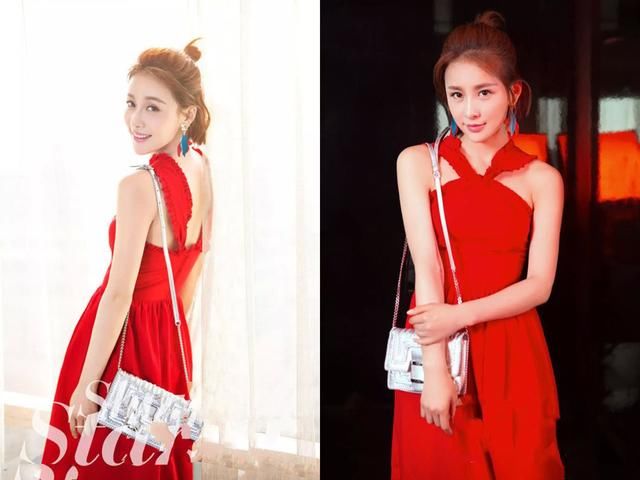 贾青豁出去了！裙子短到只能遮住大腿根，不用手挡住就尴尬了！