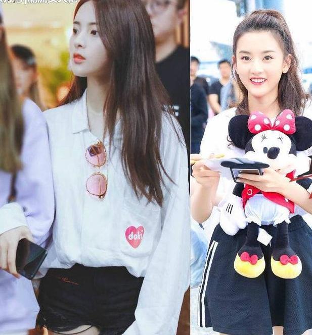 20岁宋祖儿和19岁杨超越同秀美腿，网友：这差距可不止一岁！