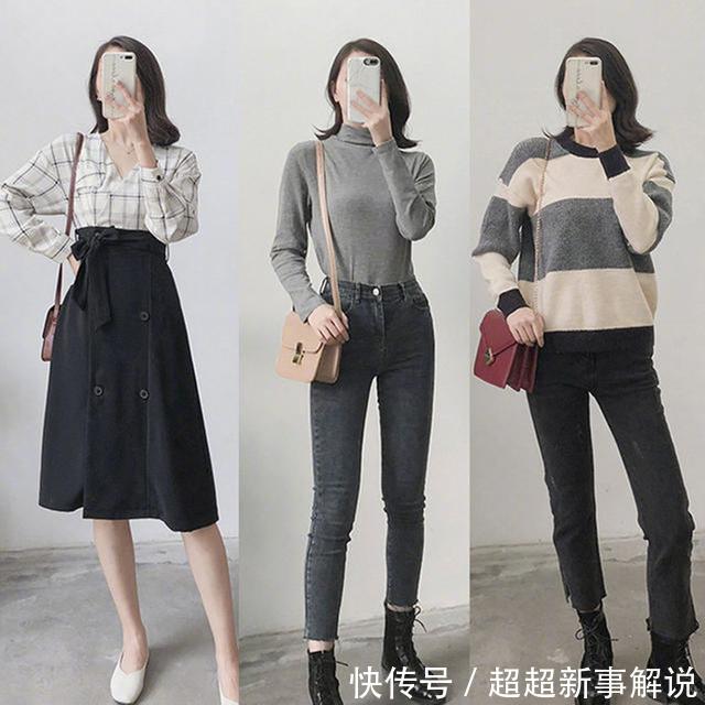 「针织衫」内搭这么穿很洋气,简约精致风,无论年纪大小都能穿出好气质
