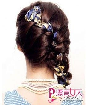  『编发』【尚】方巾的系法 浪漫方巾编发DIY