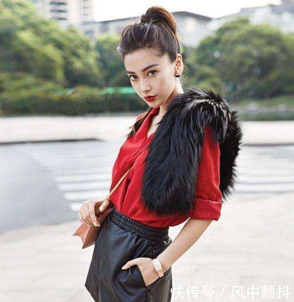 杨颖路透照流出, 脚踩20cm恨天高演霸道女总, 气质却像淘宝妹