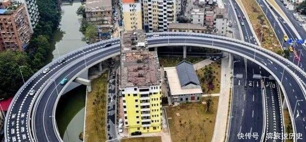  「环形」广州最强钉子户，赔偿款太少拒绝搬迁，“环形立交桥”