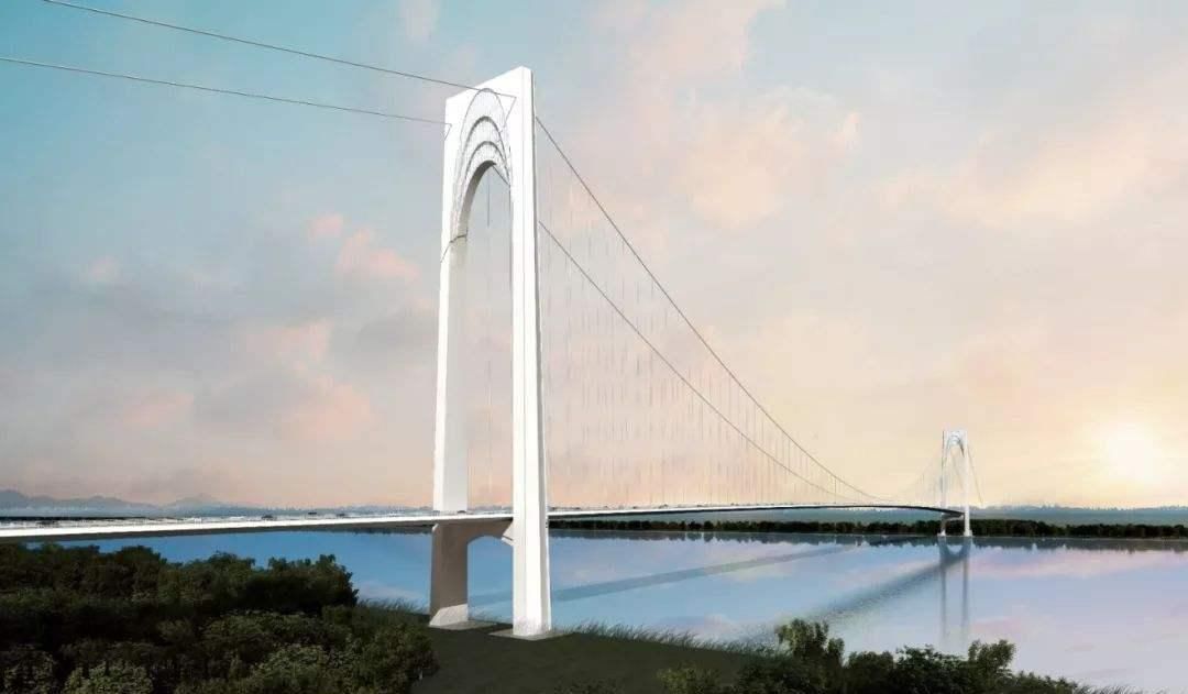 长约■江苏在建的一条长江大桥,长约5公里,双向6车道,预计2024年建成