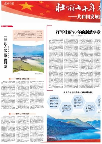 各大中央媒体集中报道湖北70年发展成就，光谷、江滩、军运会等武