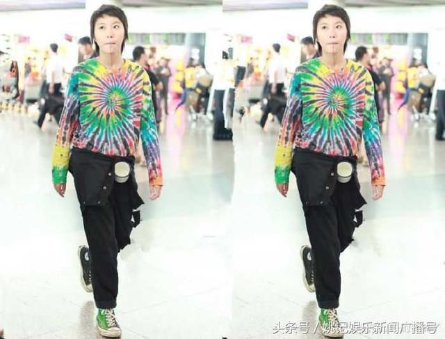 窦靖童衣品真尴尬！这鞋子穿多久没洗了，网友：咋没半点王菲气质