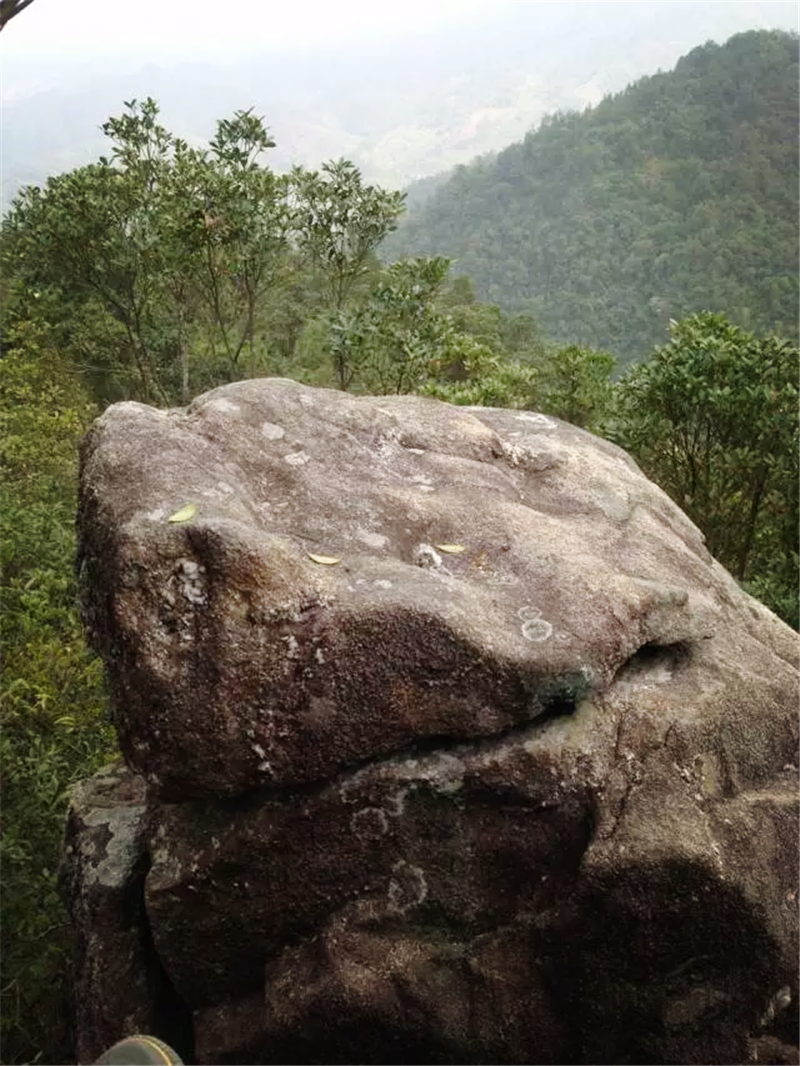  发现@广东发现一奇石，被雷劈开大裂缝，顶着千斤重的“脚趾石”