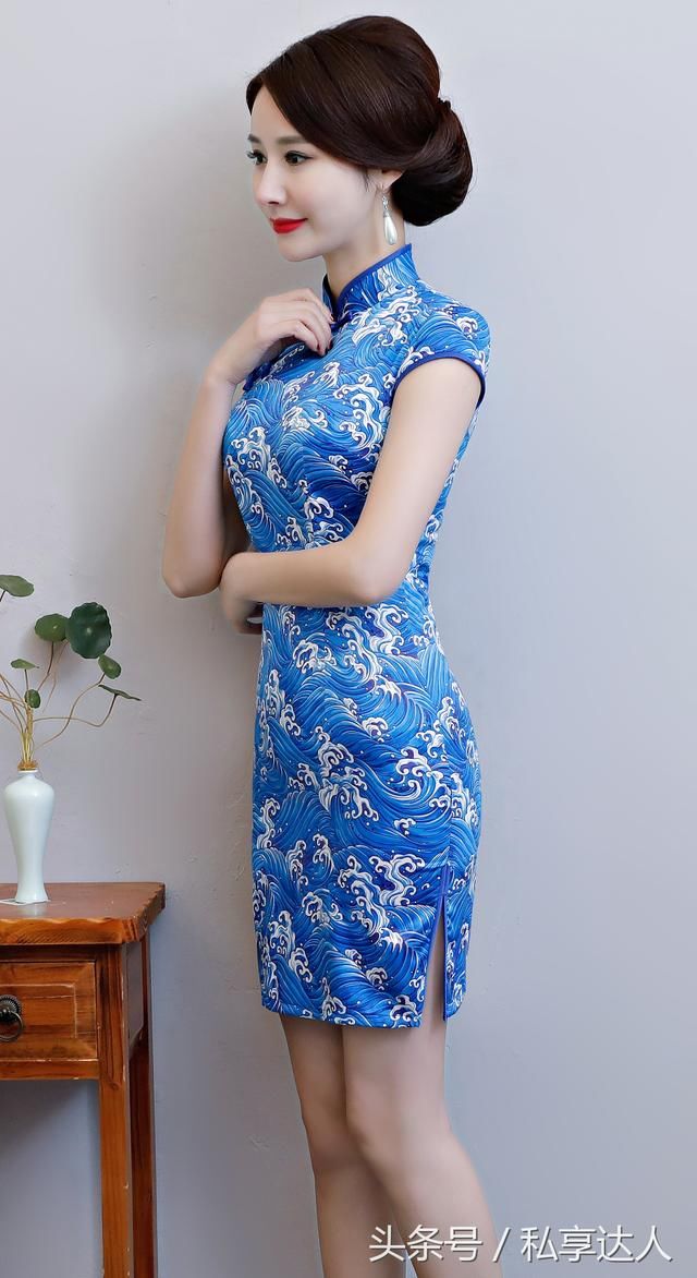 夏天穿这款旗袍裙，短不短？