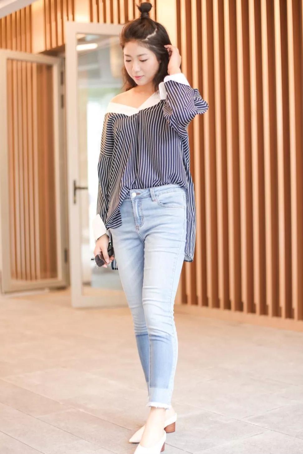 【滚叔街拍】最近觉得这种裤子超好看，妹纸们说这叫花苞裤还是灯