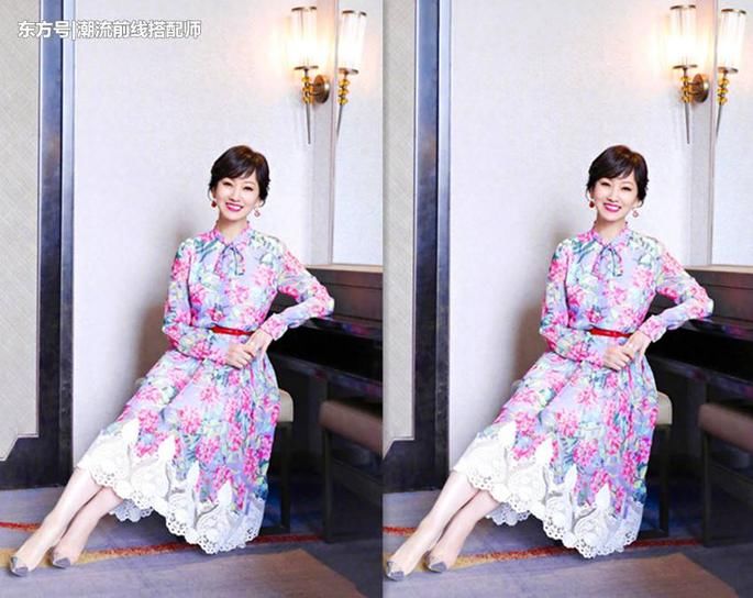 当58岁关之琳和64岁赵雅芝同穿印花裙，终于明白保养的重要性