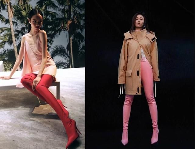 刘芸穿2万袜靴被孙菲菲秒成渣，网友:超级模特腿不是你可以比的