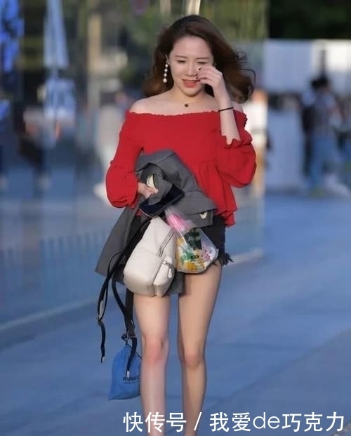  气质■个性时尚的代表，红色上衣搭配短裤，彰显东方女性成熟气质美