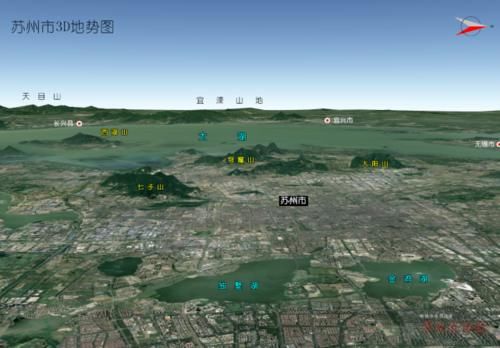  「镇江」江苏南部5市，高清3D地势图：南京、镇江、常州、无锡、