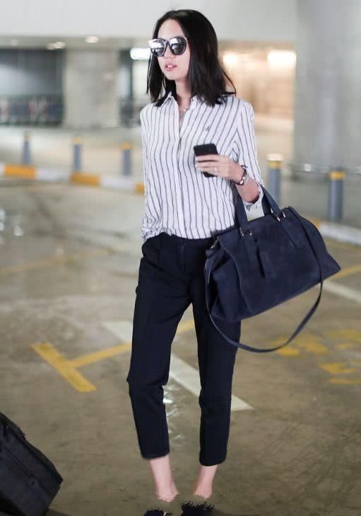 张梓琳厉害了!直接把长裤穿成9分裤,网友:这腿我服了!