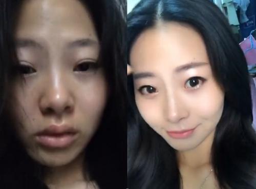 妆前vs妆后，整容也不过如此 网友：一瓶卸妆水，照亮你的美