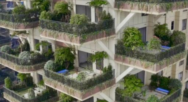 清华大学第4代住房牛了，带有空中停车场，每层都是私家花园！