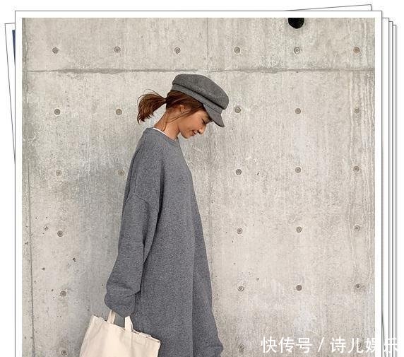  「春季造型」长款纯色连衣裙的春季穿搭look，新鲜的时尚日系风看你喜欢不