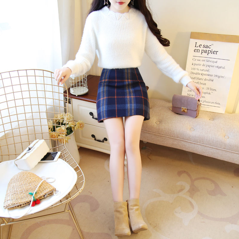 小个子搭配宝典还记得吗:短裙+针织短衫，中秋回家就这么穿，靓