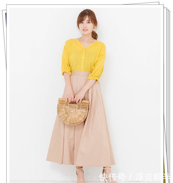 『春夏』春夏不同颜色的长裙搭配示范!掌握了就不会出错的半身裙穿搭技巧