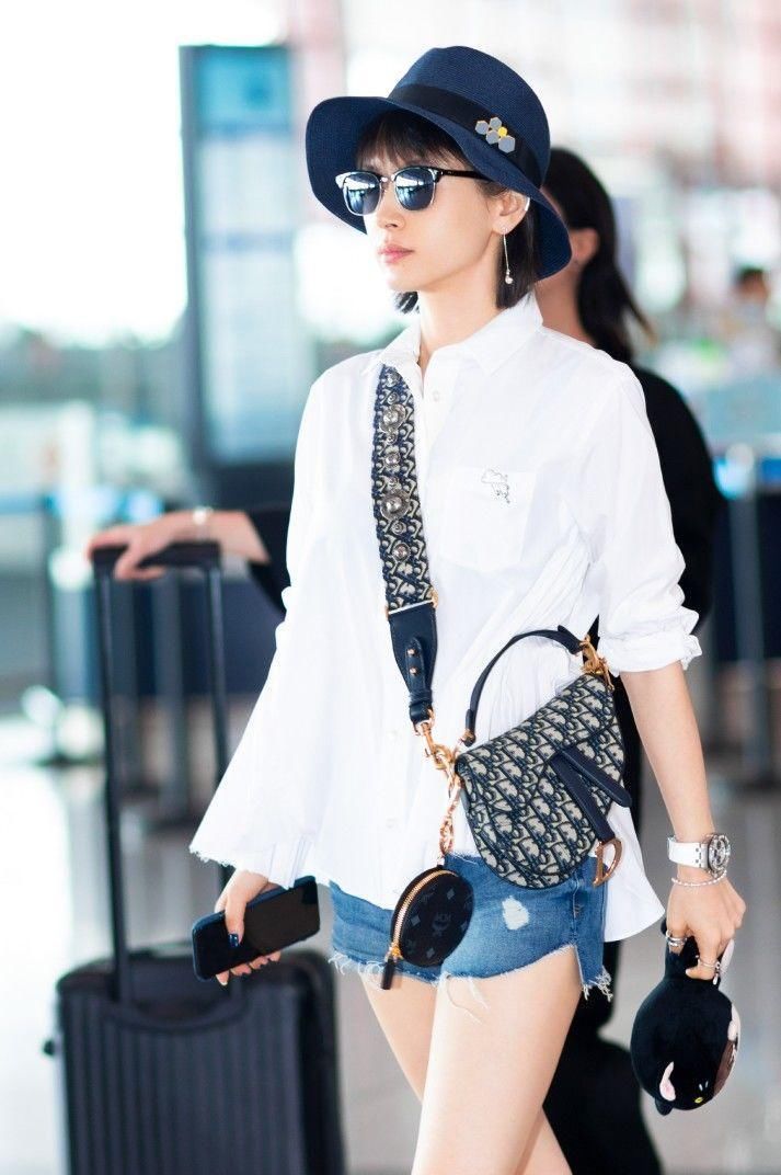 王子文仅靠一双鞋秀出逆天长腿,你看这像是162cm的人吗?