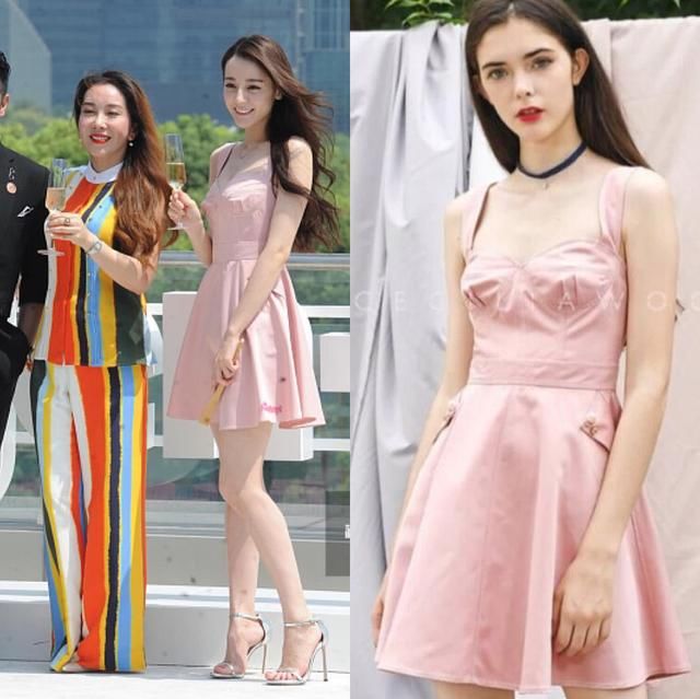 热巴的事业线怎么缩水了？裙装选错美胸皇后也变飞机场！