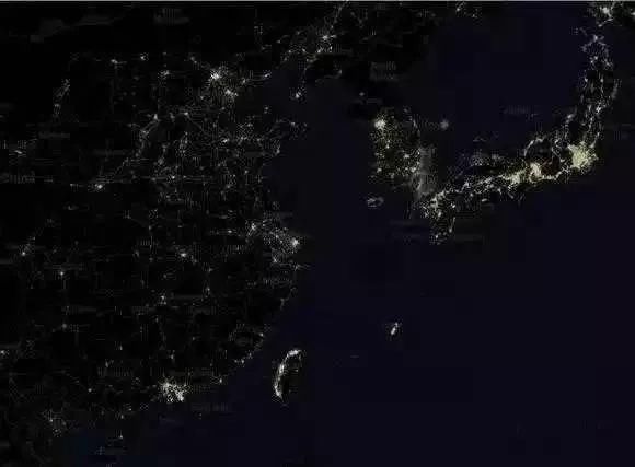 从卫星上看地球,才知道中日韩差距有多大!