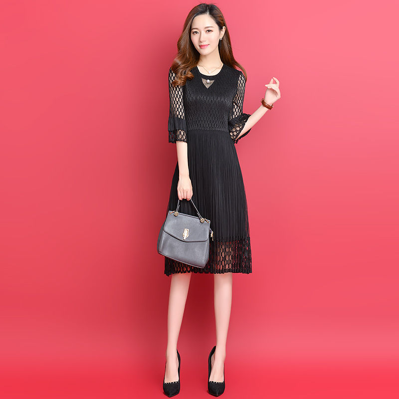 哇塞!头次见到高级洋气--秋裙，配短靴，忍不住买了5件，忒美