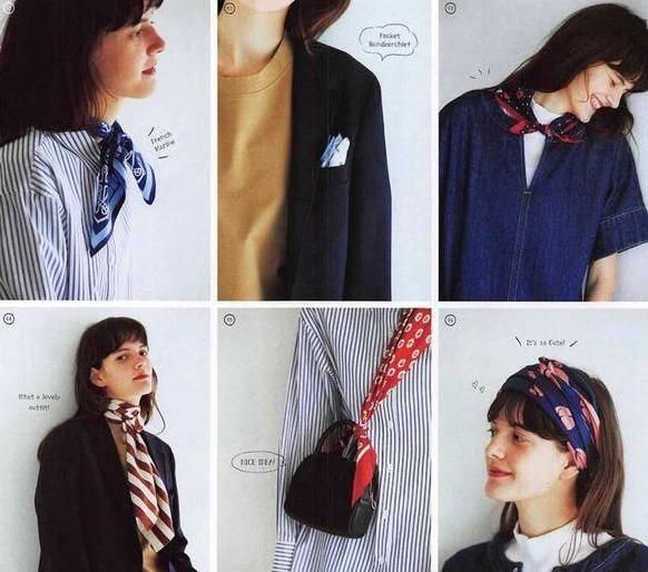  「条纹衫」春季配饰，比项链更好戴的，是妈妈的丝巾呀