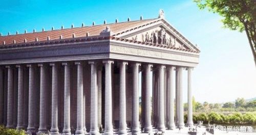 世界七大奇迹复原图空中花园美轮美奂,宙斯神像威严霸气