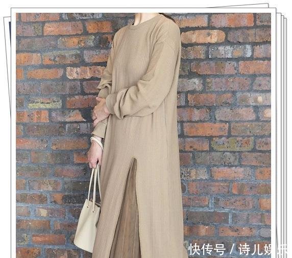  「春季造型」长款纯色连衣裙的春季穿搭look，新鲜的时尚日系风看你喜欢不
