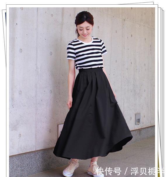 『春夏』春夏不同颜色的长裙搭配示范！掌握了就不会出错的半身裙穿搭技巧