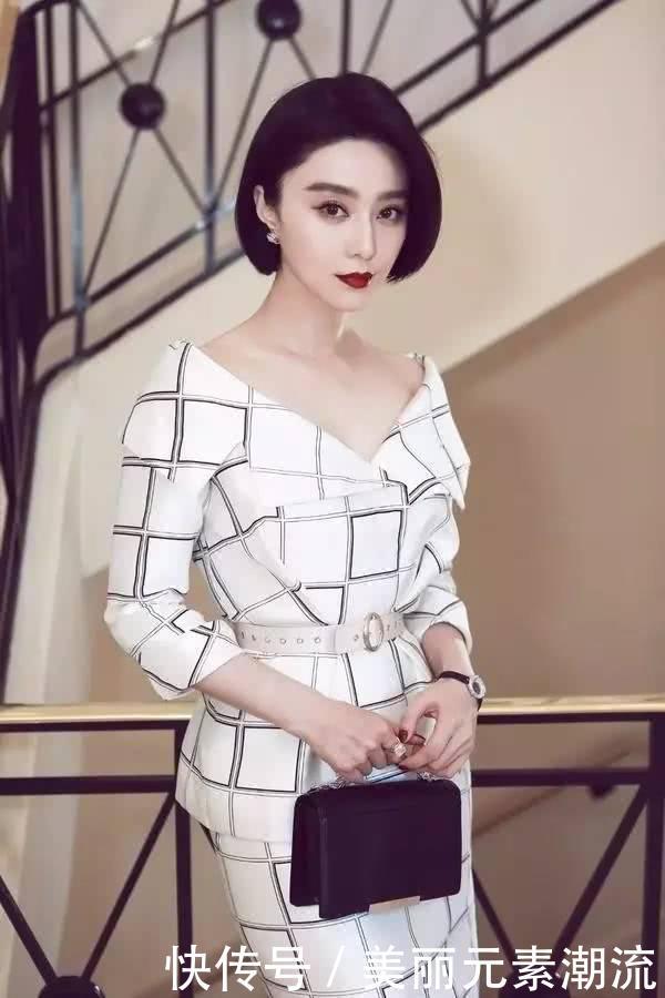 范冰冰不过是梳了个中分发型，就显老10岁不止，妆容更是无法直视