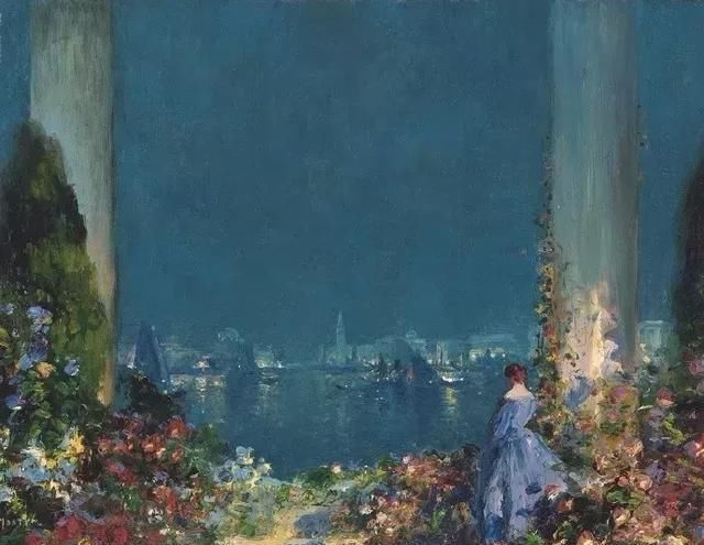 一组浓浓英伦风情的风景油画